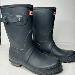 Hunter Black Ankle Boots